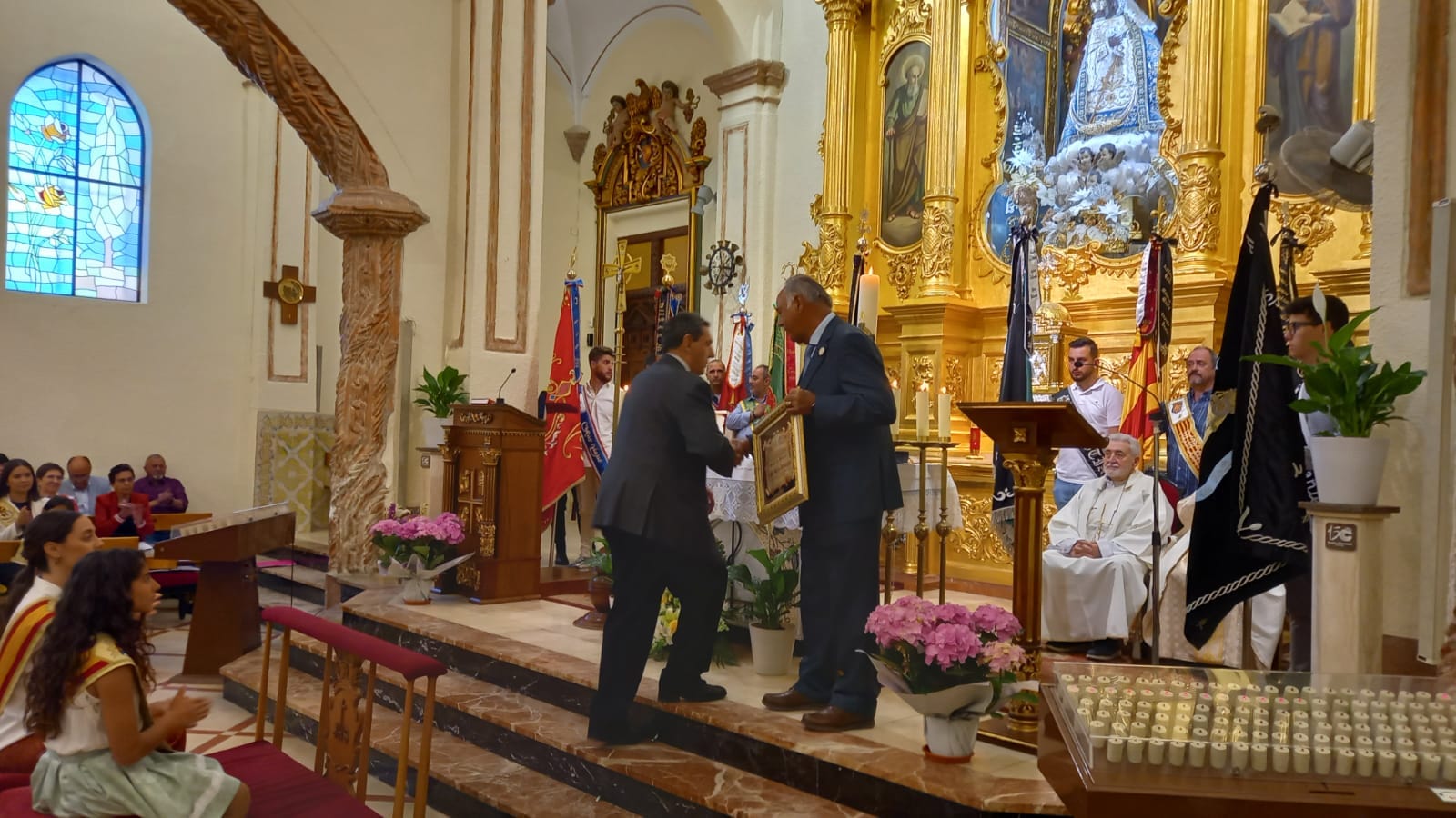 Momento del acto celebrado en el Santuario