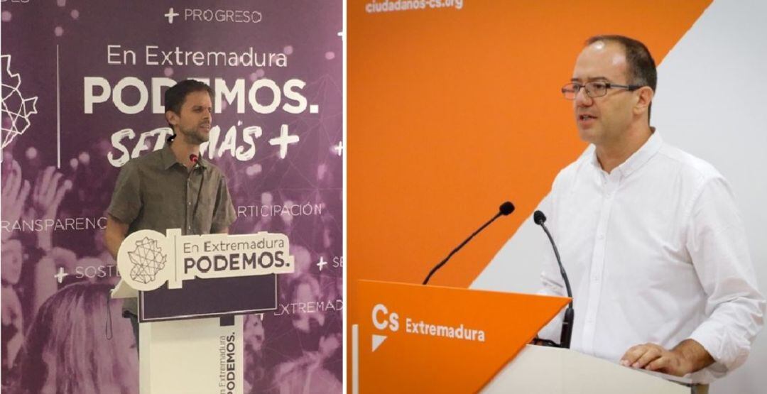Álvaro Jaén, secretario general de Podemos y Cayetano Polo, portavoz de Ciudadanos