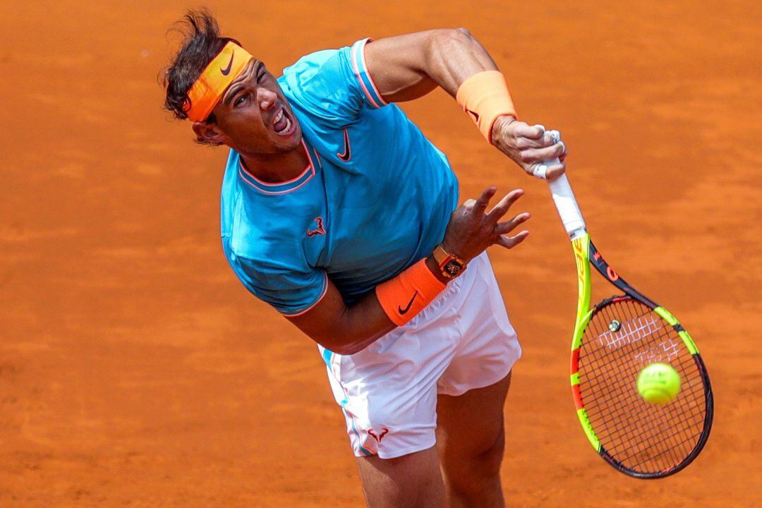 Rafa Nadal, en su partido ante Felix Auger-Aliassime.