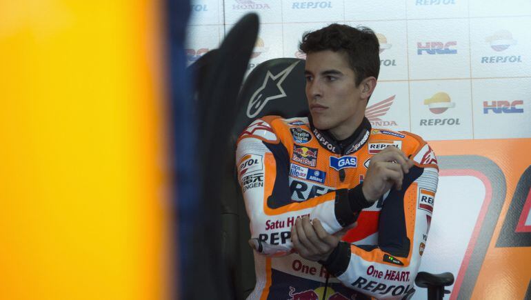 Marc Márquez, en los test de Valencia.