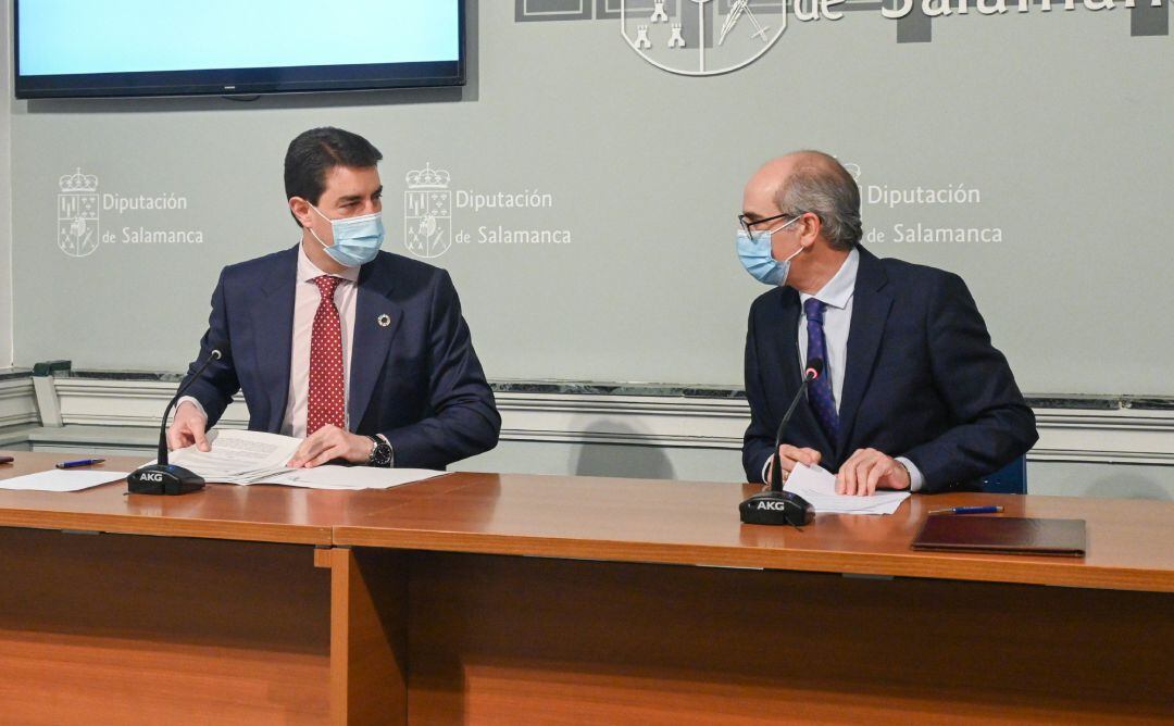 Ángel Ibáñez, Consejero de Presidencia y Javier Iglesias, Presidente Diputación de Salamanca