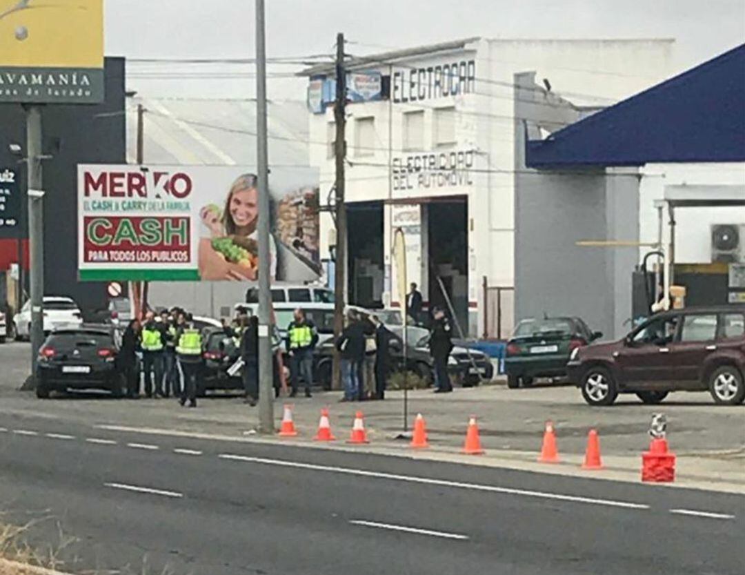 Imagen durante la reconstrucción de los hechos el pasado 19 de octubre en el polígono de la Carretera de Carrión.