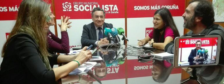 Rueda de prensa del PSOE de A Coruña