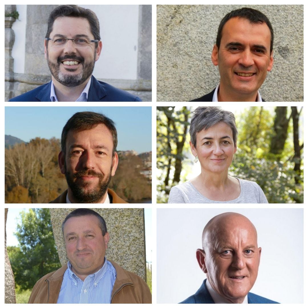 De izquierda a derecha y de arriba a abajo: José Ángel Fernández (PP), Enrique Cabaleiro (PSOE), Carlos Vázquez Padín (Converxencia 21), Carme Núñez (BNG), Laureano Alonso (En Marea) y Juan Miguel Diz Guedes (Ciudadanos).