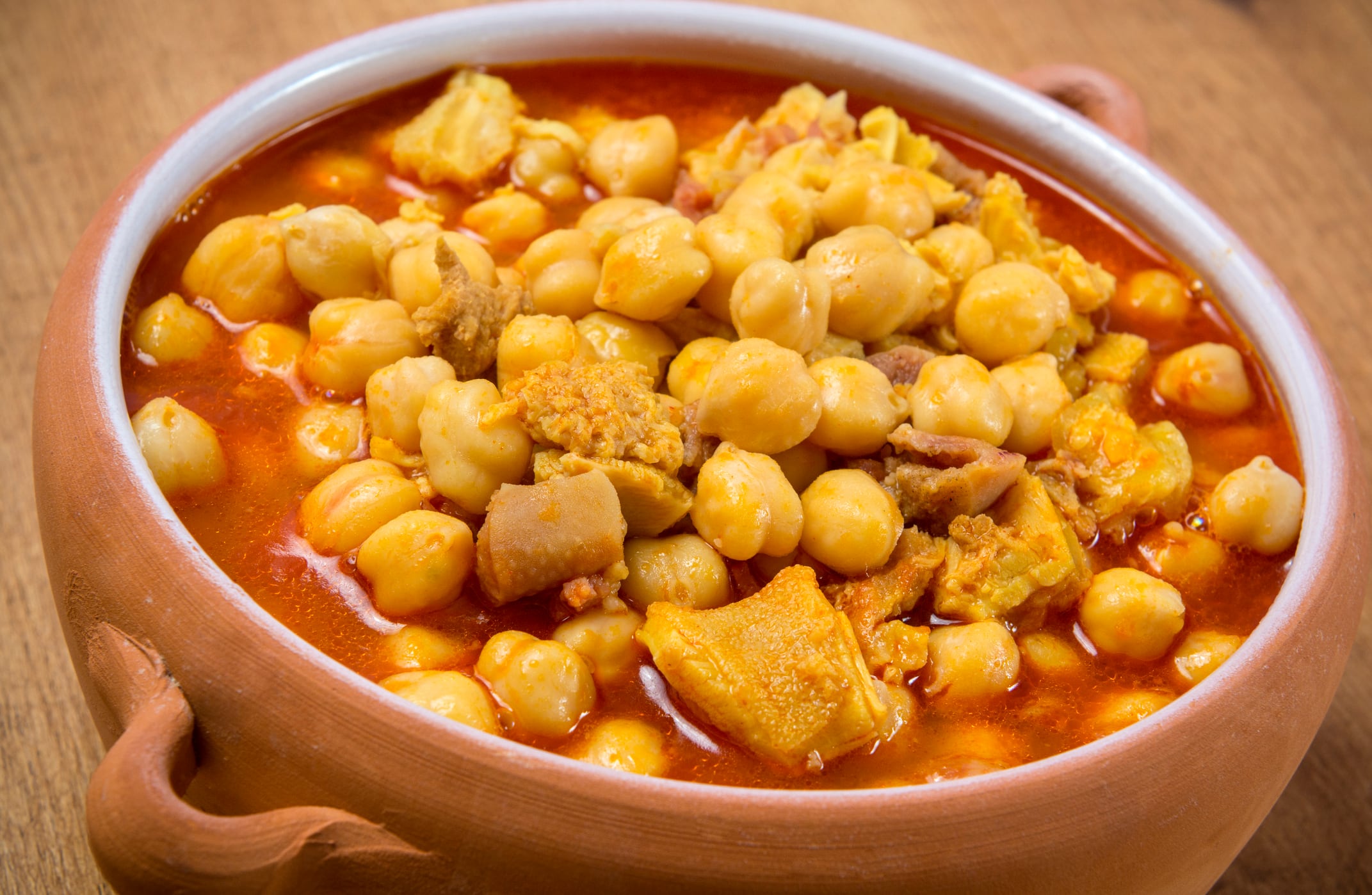 Garbanzos con callos, uno de los platos estrella de la feria