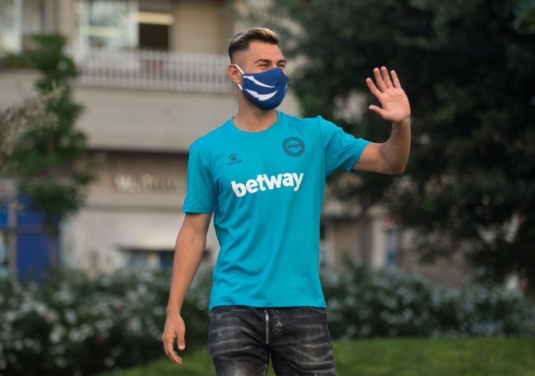 Rubén Duarte antes de pasar las pruebas médicas.