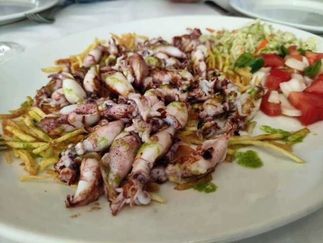 Puntillitas a la plancha