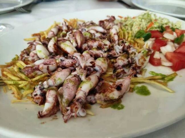 Puntillitas a la plancha