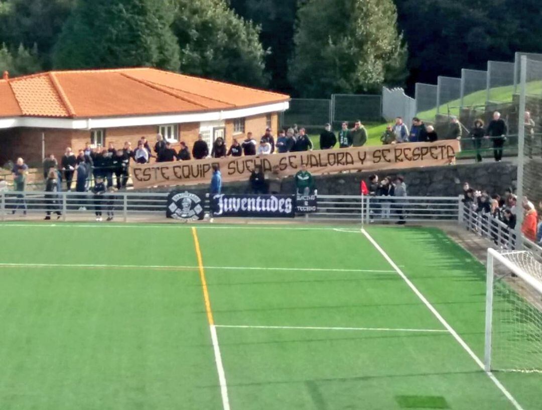 Pancarta en el estadio