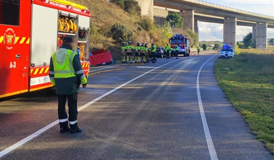 Accidente este lunes en la Carretera Zamora-Carbajales
