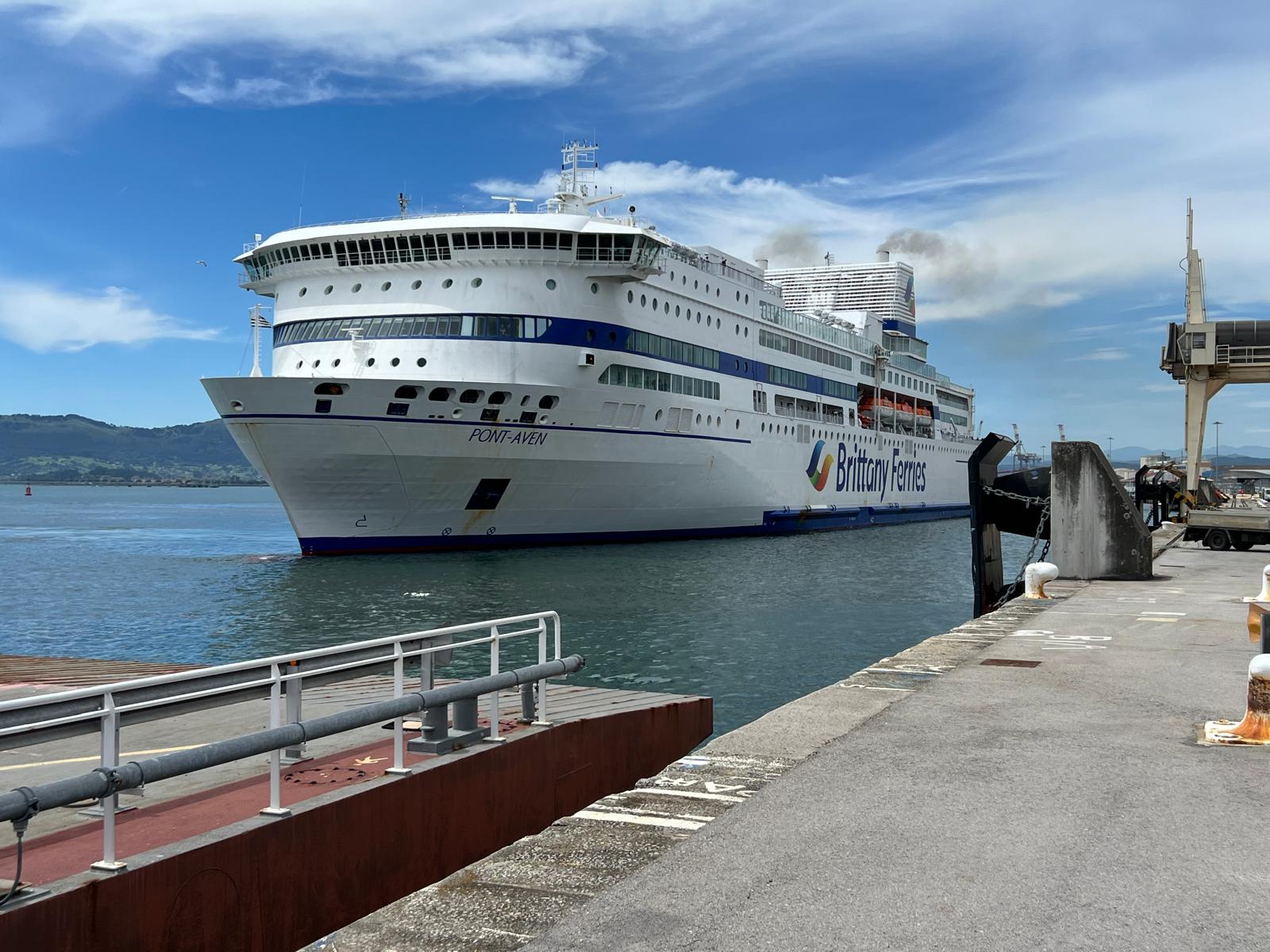 Ferry Pont-Aven a su llegada al Puerto de Santander