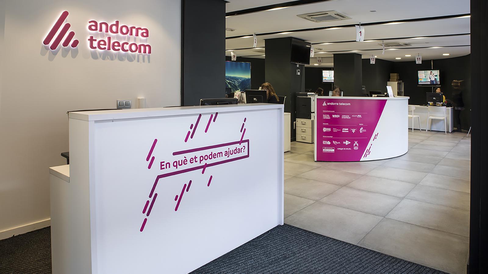 L&#039;oficina comercial d&#039;Andorra Telecom.