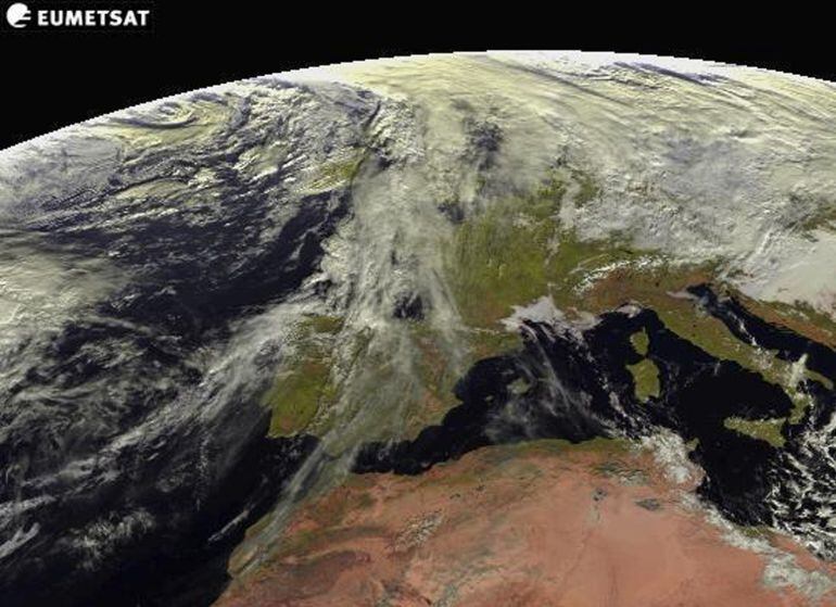 Imagen tomada por el satélite Meteosat para la Agencia Estatal de Meteorología