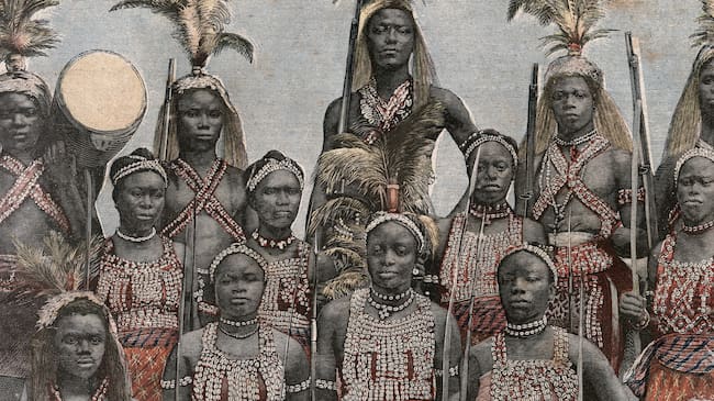 Así eran las famosas amazonas de Dahomey.
