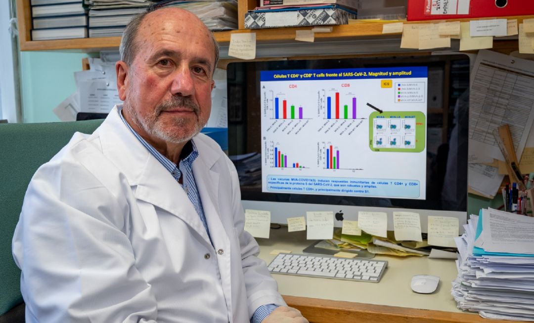 El virólogo del CSIC, Mariano Esteban, que dirige los ensayos de la vacuna española contra el coronavirus.