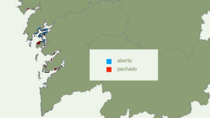 Ría cerrada para sacar mejillón