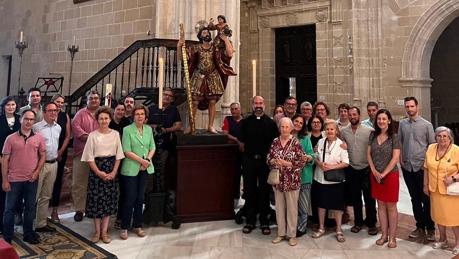 La imagen de San Cristóbal tras su restauración por parte de Ismael Rodríguez