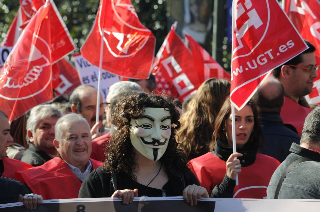 Manifestación en contra de la reforma laboral de 2012, en una imagen de archivo. 