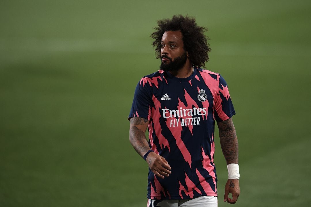 Marcelo, en un partido con el Real Madrid