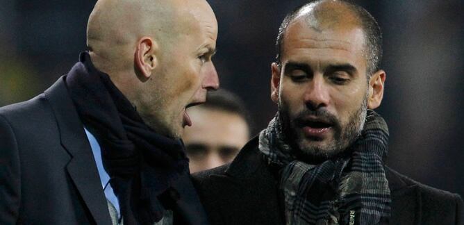 Ståle Solbakken, técnico del Copenhague, y Pep Guardiola, entrenador del F.C. Barcelona, mantuvieron una fuerte discusión al final del partido (1-1), antes de enfilar el camino de los vestuarios.