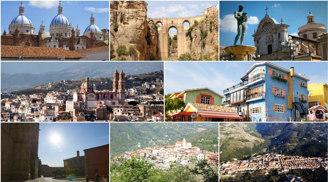 Cuenca del Ecuador, Ronda, Taxco (Méjico), L’Aquila (Italia), Pajú (Corea), Plasencia, Bolléne (Francia) y Cerreto Sannita (Italia).