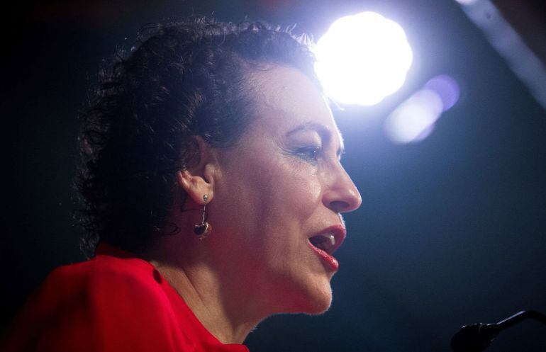 La ministra de Trabajo, Magdalena Valerio, durante su intervención en el acto de conmemoración de los 130 años de la fundación de UGT