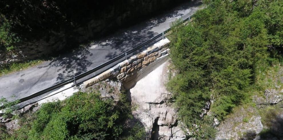 Carretera del cañón de Añisclo rehabilitada