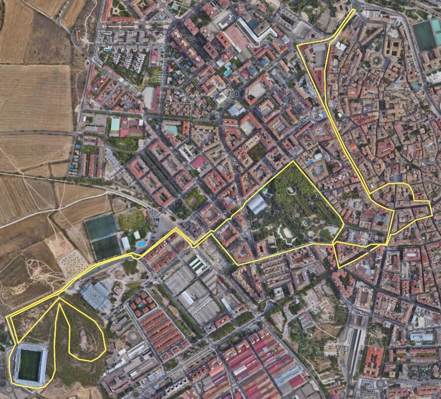 Mapa del recorrido de la prueba