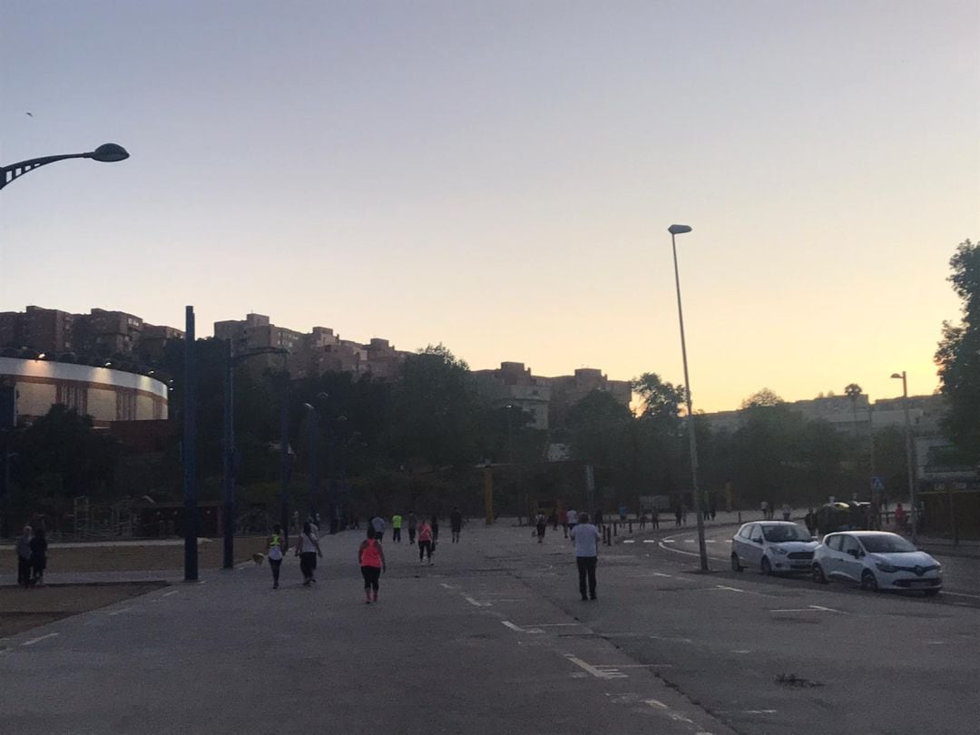 Ciudadanos en el Parque Feria.