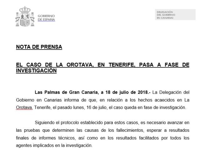 El crimen de La Orotava entra en fase de investigación