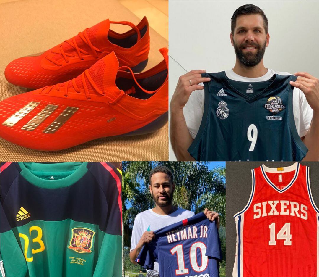 Algunos de los obsequios de lujo de la subasta emprendida por la Fundación Pedro y Sergio Rodríguez.