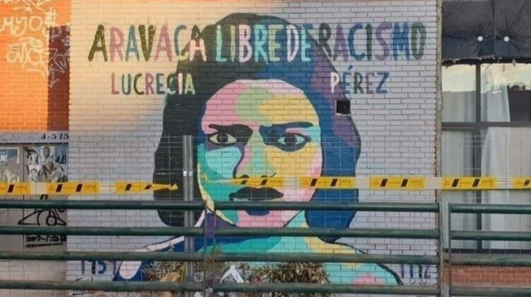 Mural de Lucrecia Pérez en Aravaca. 