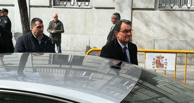 Artur Mas tras salir del Tribunal Supremo