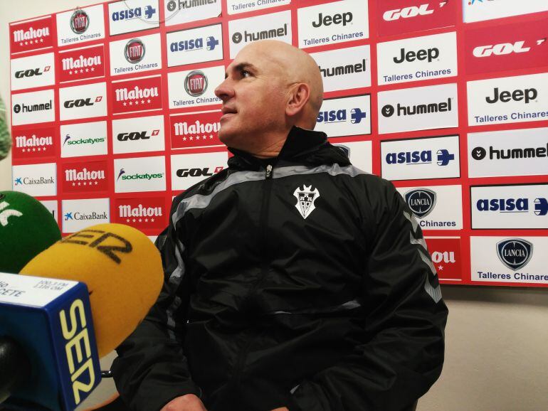 El entrenador del Albacete, Luis César Sampedro