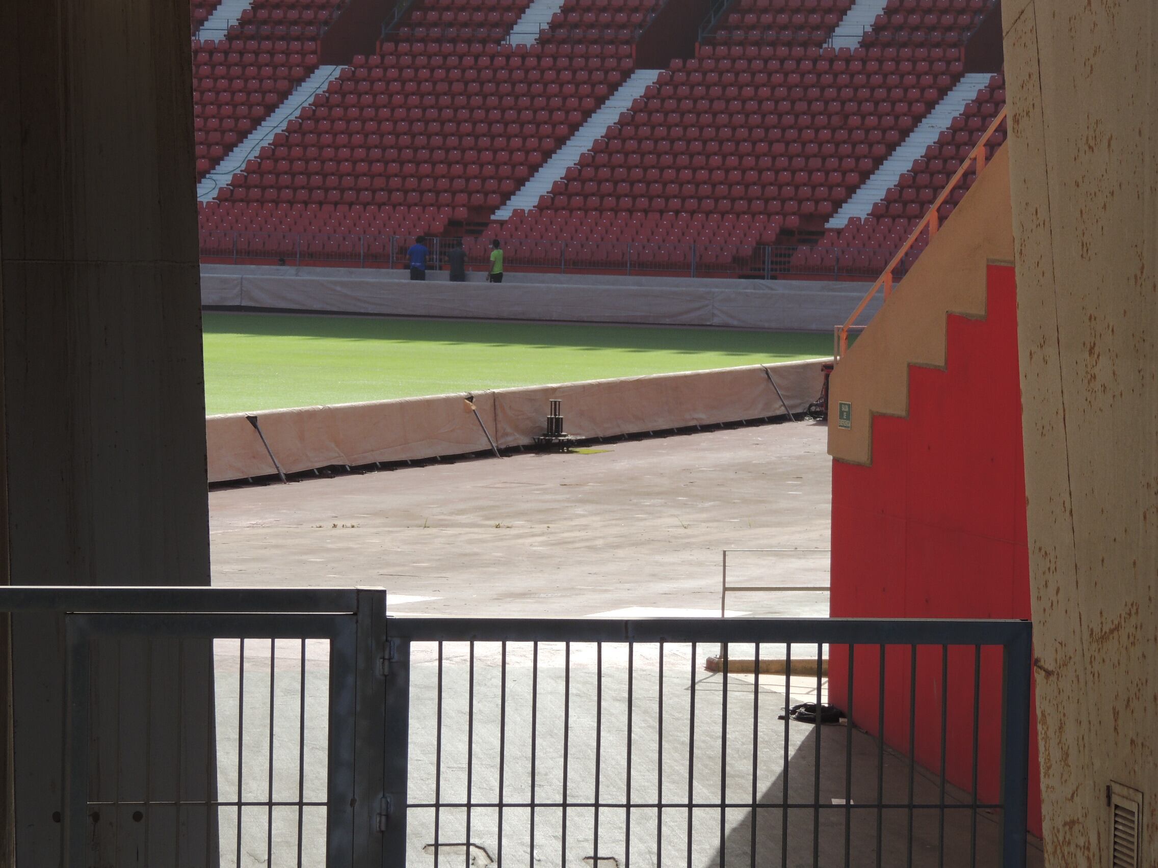 Aspecto que presenta la zona de fondo sur ya sin las supletorias.