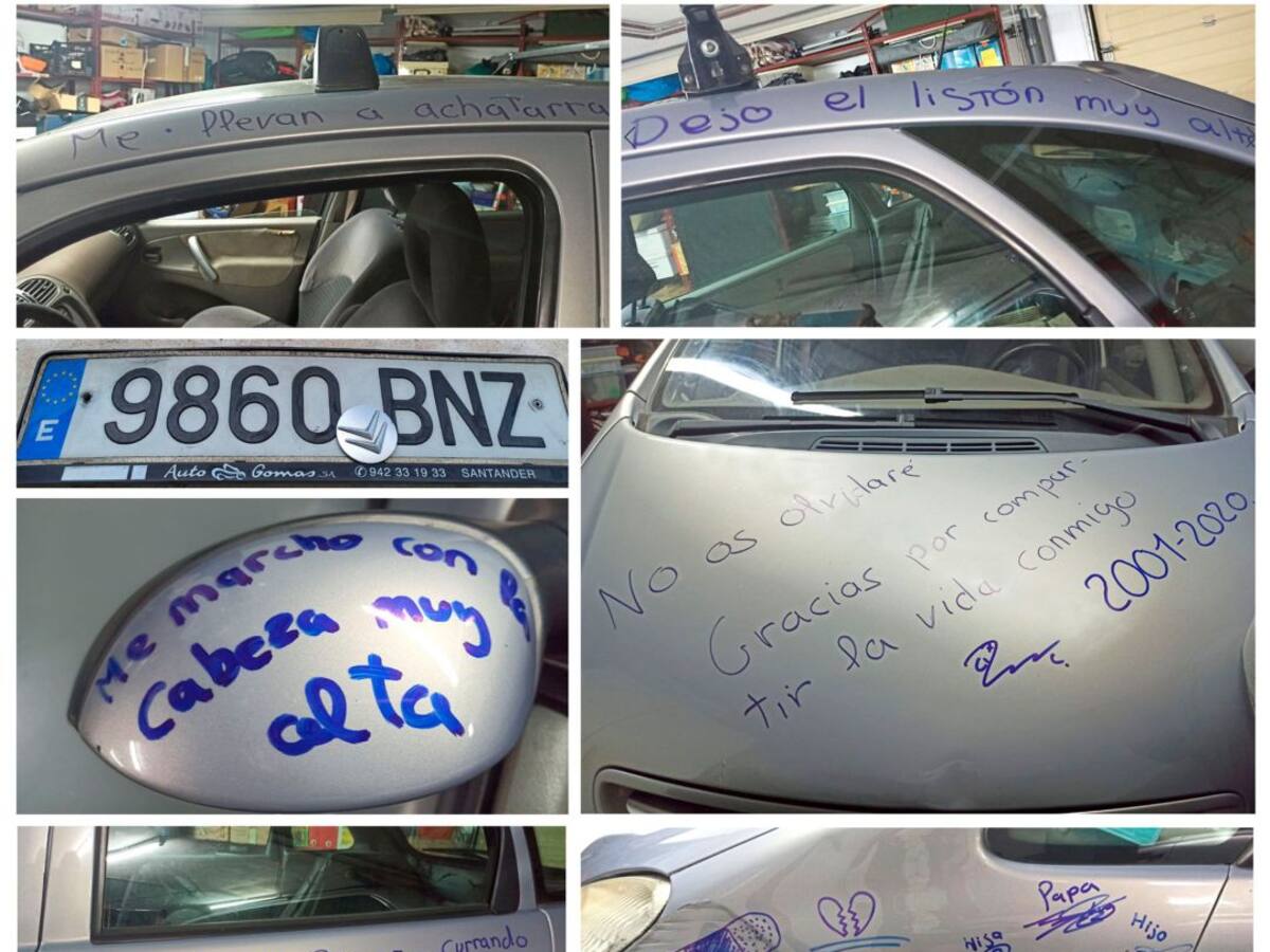 La original despedida de un coche familiar en Cantabria