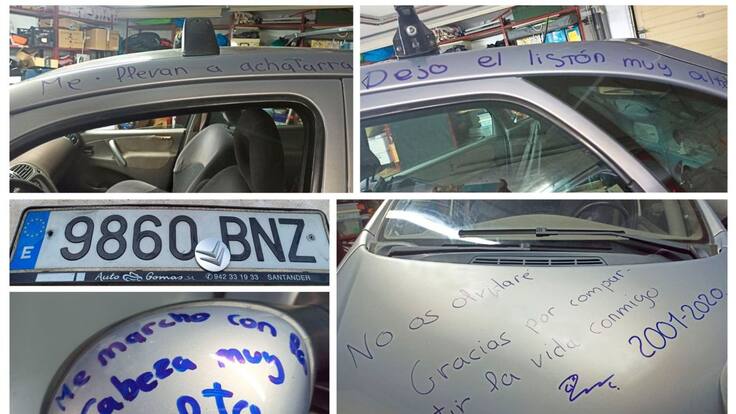 La original despedida de un coche familiar en Cantabria (03/02/2021)