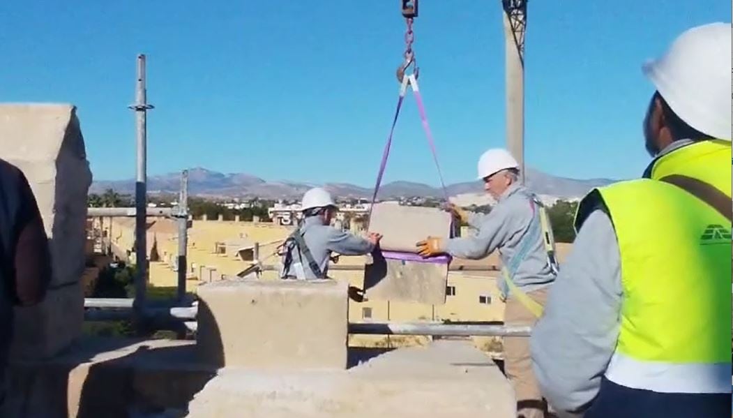 Se inicia el traslado de Torre Placia (Alicante) piedra a piedra