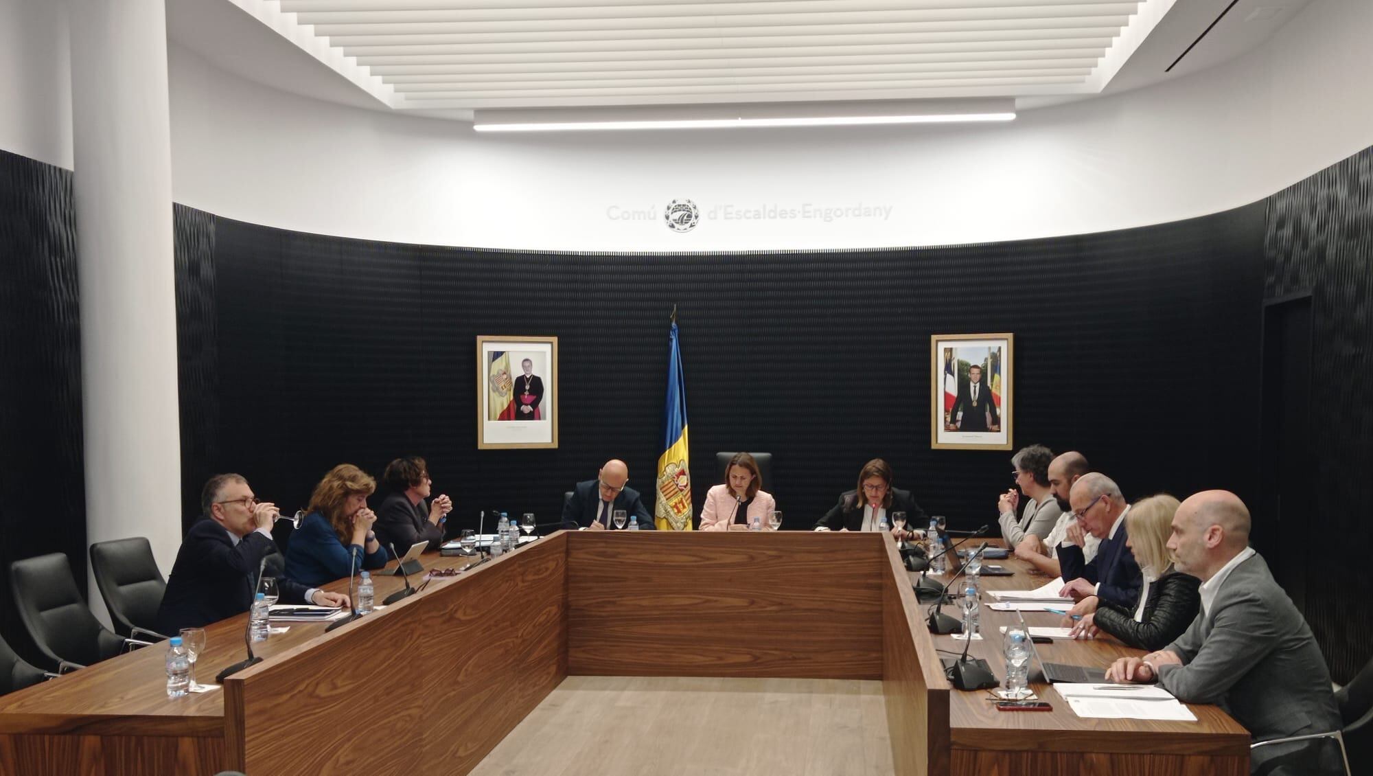 Un instant de la sessió de Consell de Comú d'Escaldes Engordany d'avui.