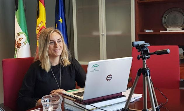 Carazo en la sede de la Consejería de Fomento en Sevilla