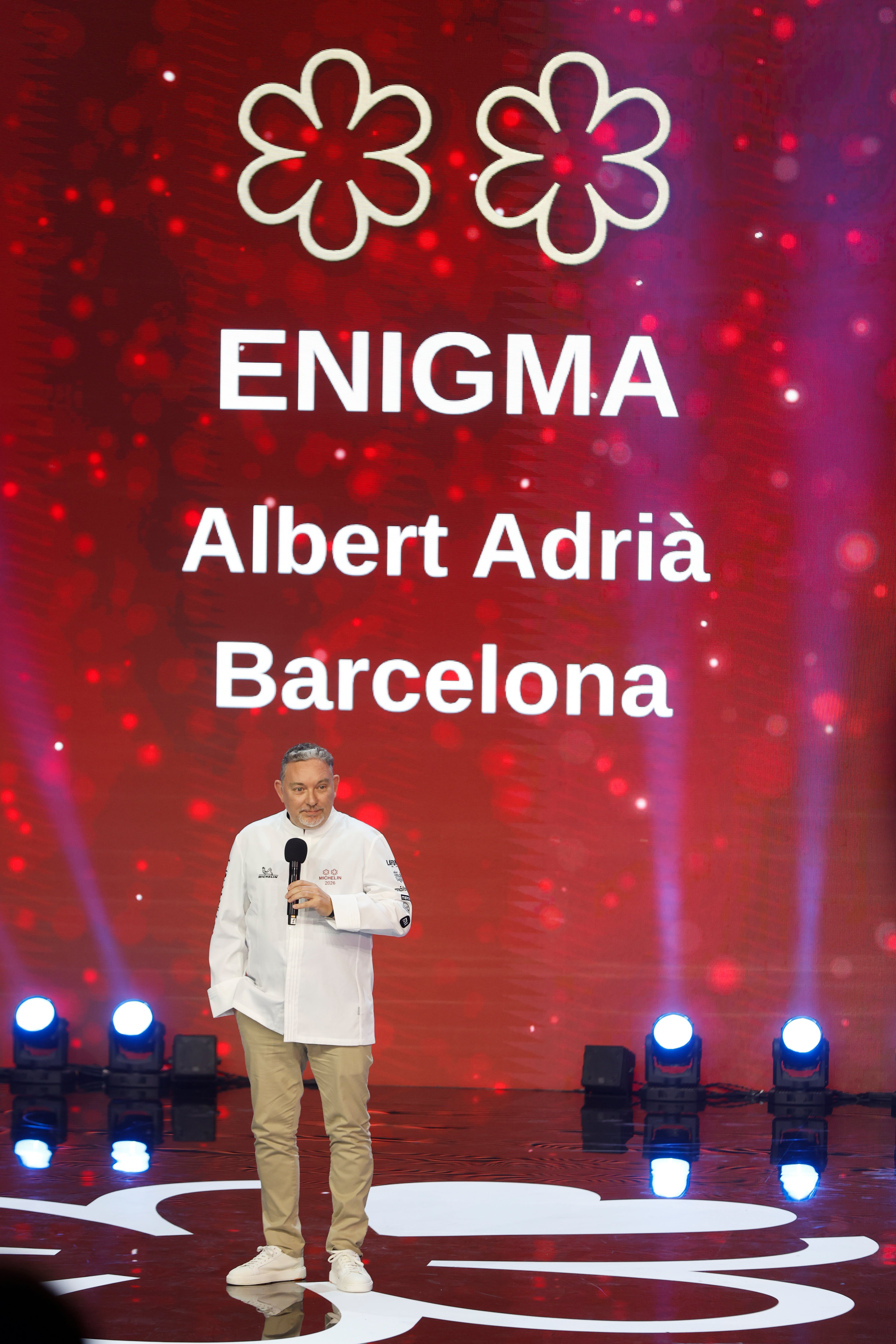 Albert Adrià, chef de Enigma, en la gala de la Guía Michelin 2026, este martes en Málaga.