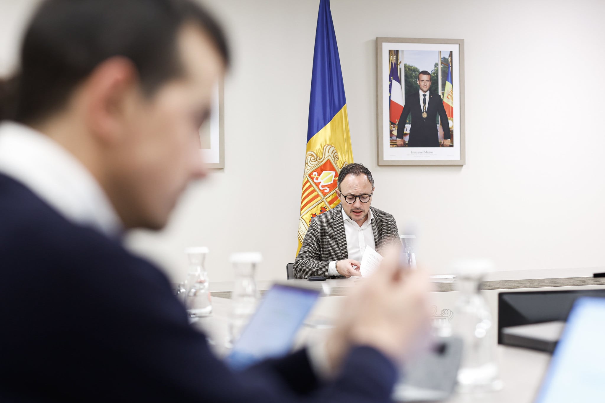 El cap de Govern abans de l&#039;inici de la reunió del pacte d&#039;Estat de l&#039;acord d&#039;associació amb la UE celebrada aquest dimecres.