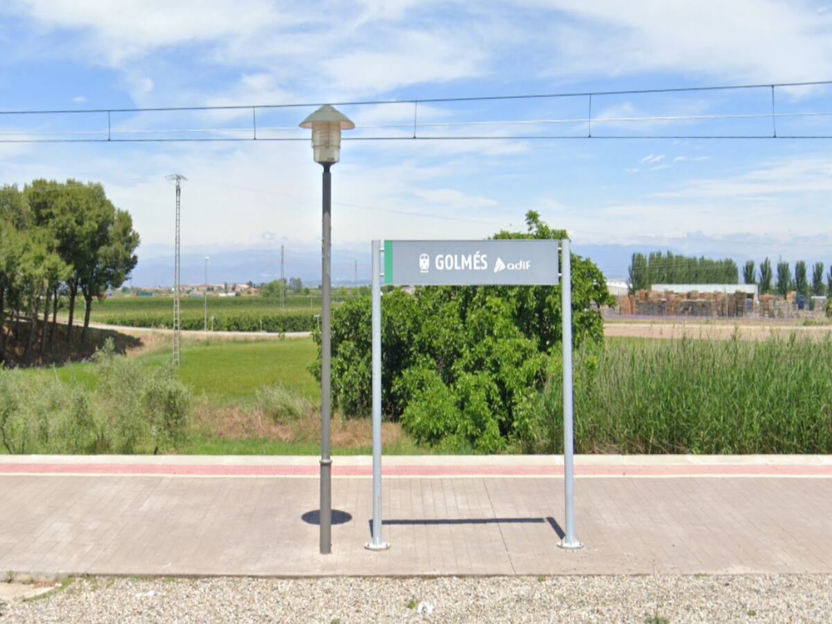 Imatge corresponent a l'estació de Golmés. Foto: Google Maps.