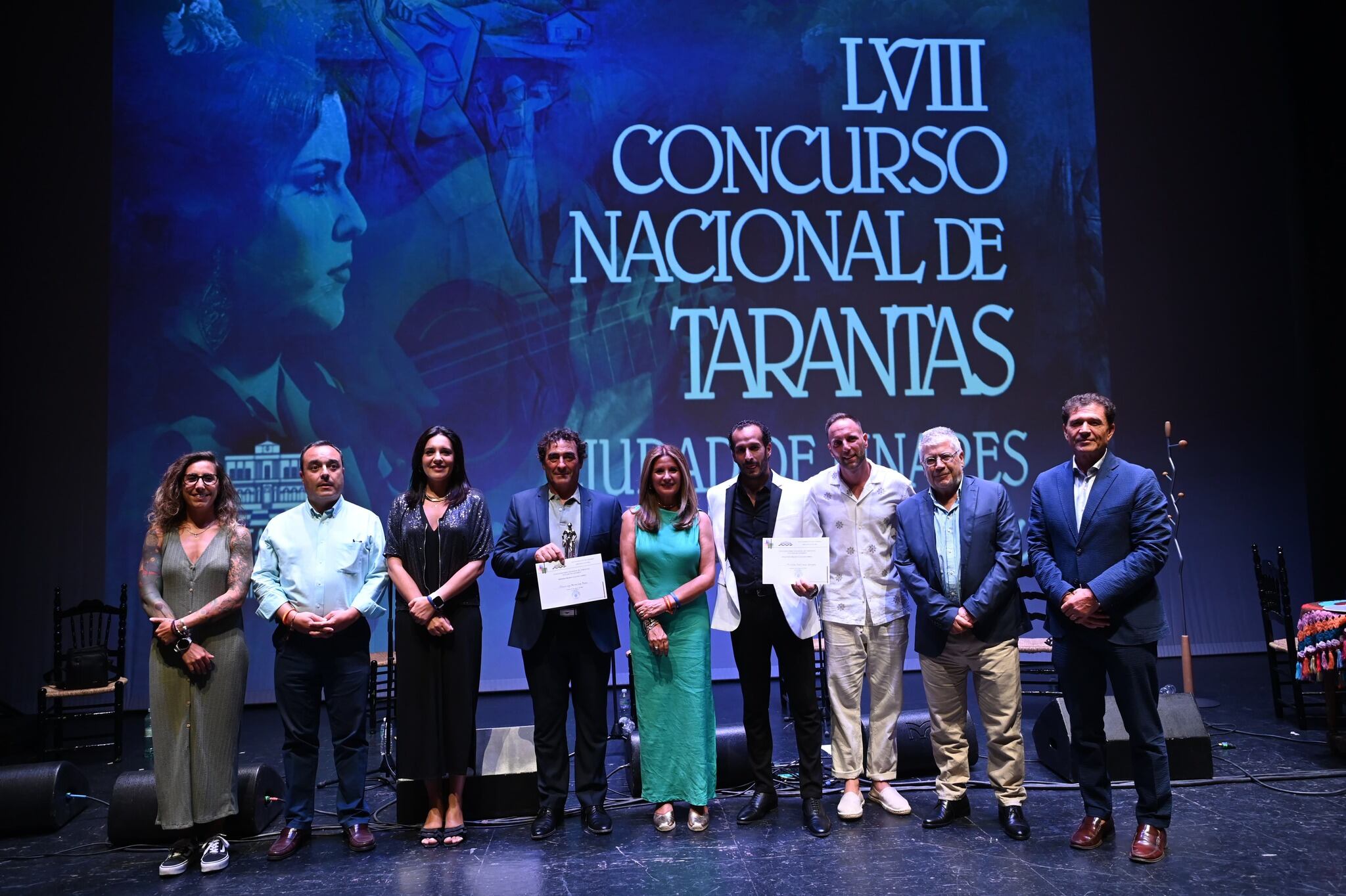 Entrega de premios en la final de cantes libres del LVIII Concurso Nacional de Tarantas &quot;Ciudad de Linares&quot;