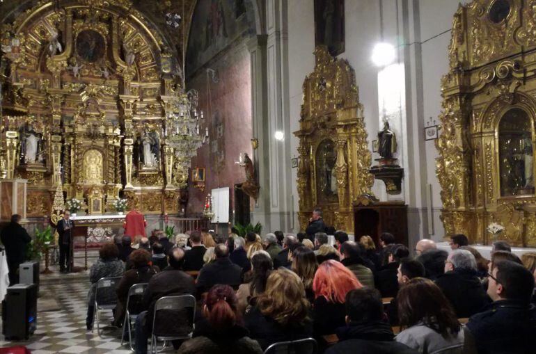 El convento de Santa Catalina de Zafra durante la presentación del cartel de Las Maravillas. A continuación tuvo lugar la presentación de los actos del 75 aniversario