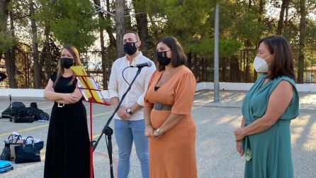 Momento de la iontervención de la alcaldesa, Mª Teresa García