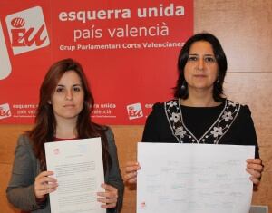 Las diputadas autonómica, Esther López, y provincial, Rosa Pérez, presentan la presunta red de empresas implicadas en las presuntas irregularidades de Sergio Blasco