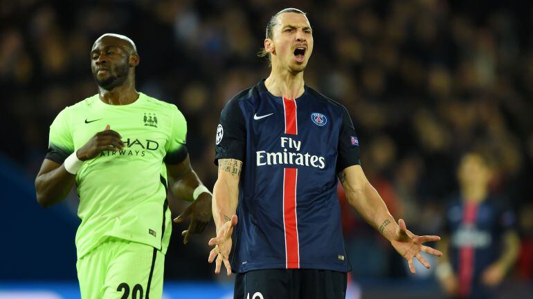 Zlatan Ibrahimovic, con la camiseta del PSG.