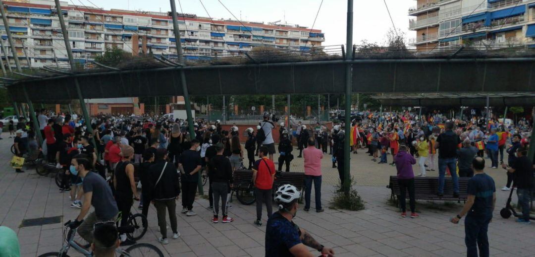 Situación de la plaza Príncipes de España de Alcorcón este lunes 18 de mayo 2020