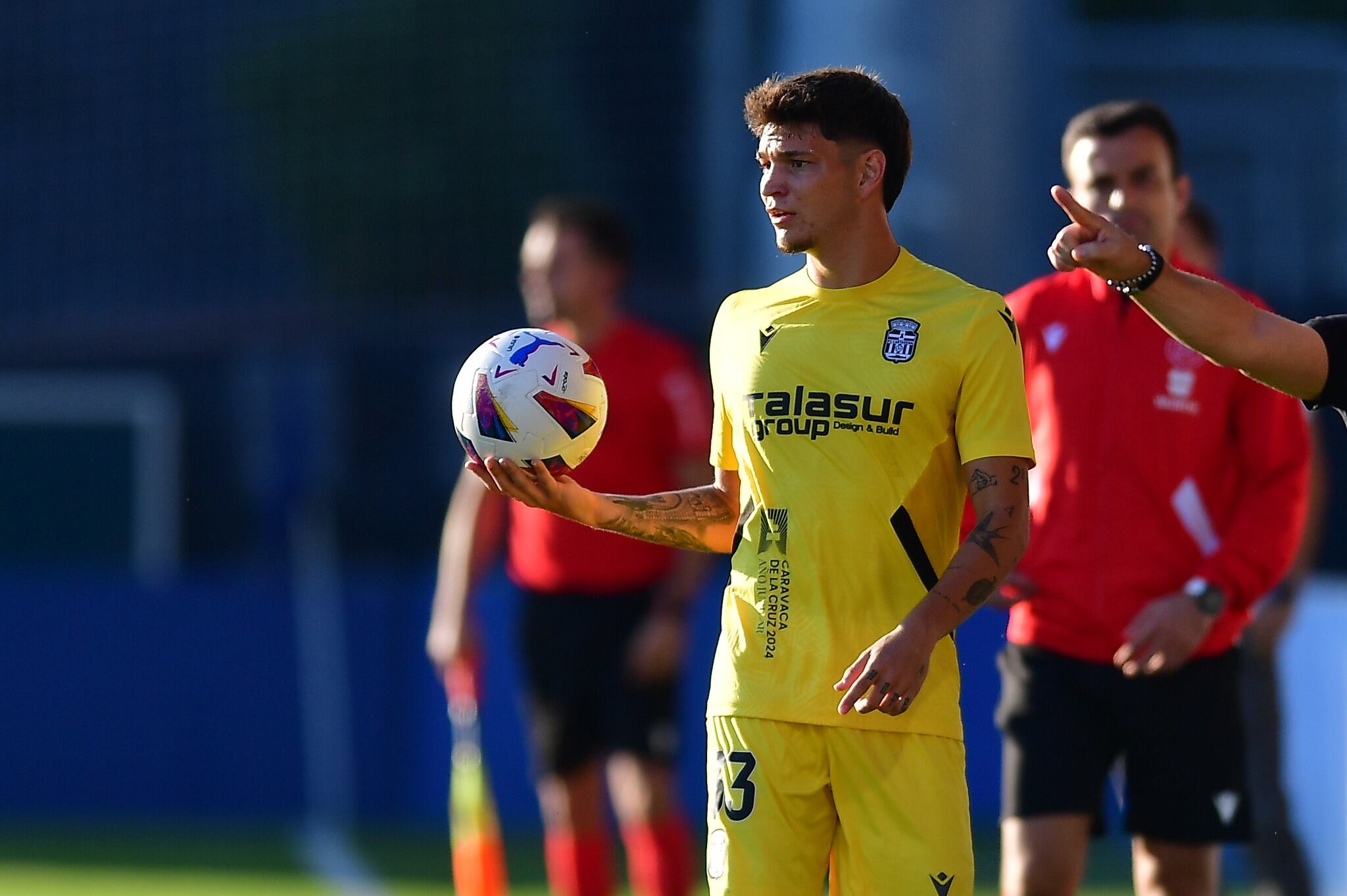 Arnau Solà en un partido reciente con la camiseta del FC Cartagena